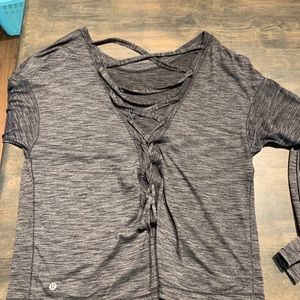 lululemon tie up back tee